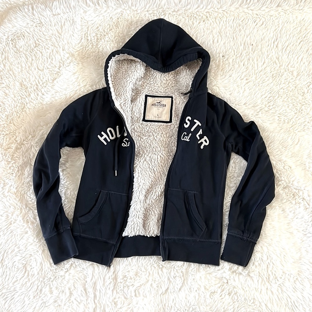 A Hollister jacket, size large in kids